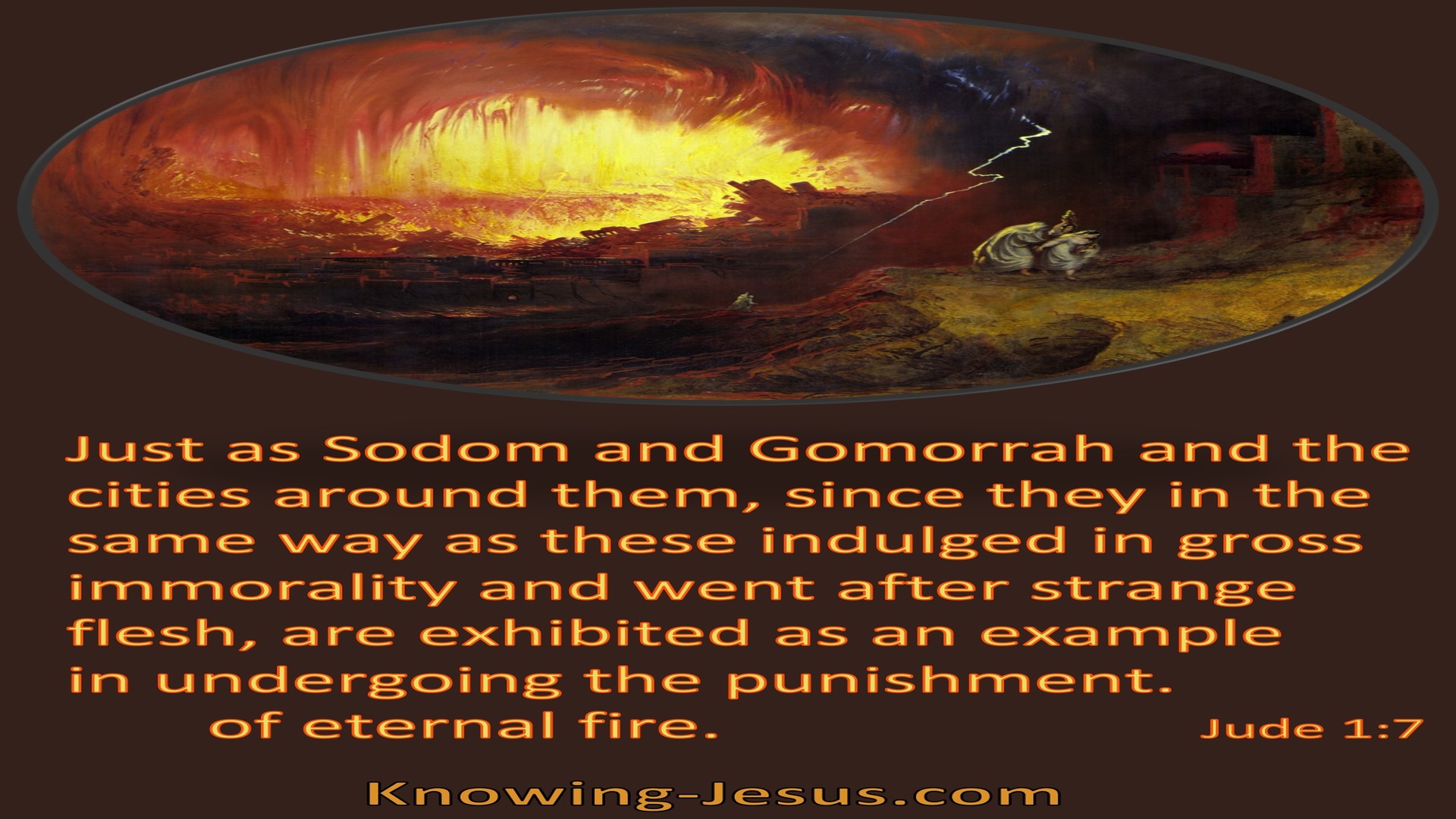Jude 1:7 Sodom And Gomorrah Example Of Eternal Punishment (brown)